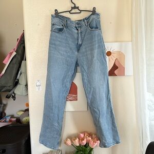 Abercrombie Curve Love Ultra High Rise Ankle Straight Jeans
